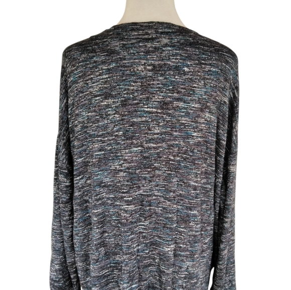 Chico's Heathered Space Dye Long Sleeve Scoop Neck Sweater Size 2 Large - Picture 5 of 8